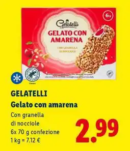 Lidl Gelatelli Gelato con amarena offerta