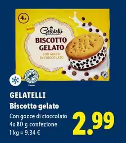 Lidl Gelatelli Biscotto gelato offerta
