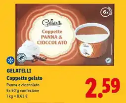 Lidl GELATELLI Coppette gelato offerta