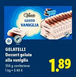 Lidl Gelatelli Dessert gelato alla vaniglia offerta
