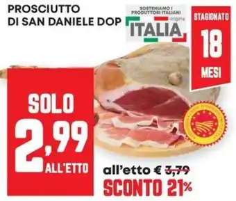 Pam Prosciutto di san daniele dop offerta