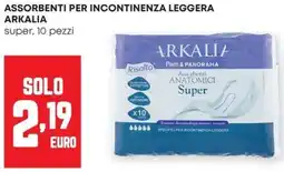 Pam Assorbenti per incontinenza leggera ARKALIA offerta