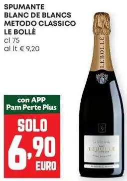 Pam Spumante blanc de blancs metodo classico LE BOLLÈ offerta
