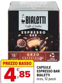 Iperal Capsule espresso bar BIALETTI offerta