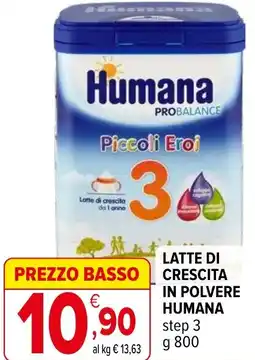 Iperal Latte di crescita in polvere HUMANA offerta