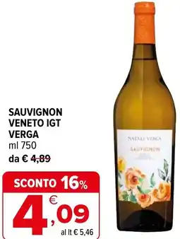 Iperal Sauvignon veneto igt VERGA offerta