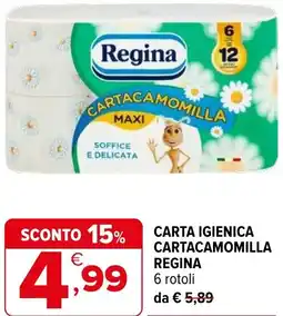 Iperal Carta igienica cartacamomilla REGINA offerta