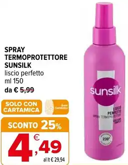 Iperal Spray termoprotettore SUNSILK offerta