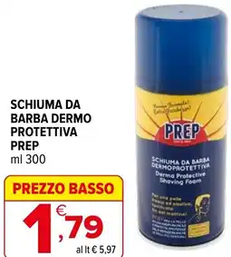 Iperal Schiuma da barba dermo protettiva PREP offerta