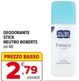 Iperal Deodorante stick NEUTRO ROBERTS offerta