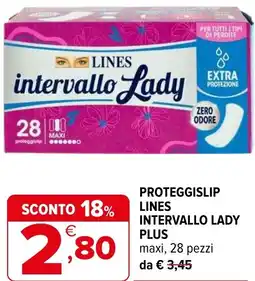 Iperal Proteggislip LINES INTERVALLO LADY PLUS offerta