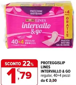 Iperal Proteggislip LINES INTERVALLO & GO offerta