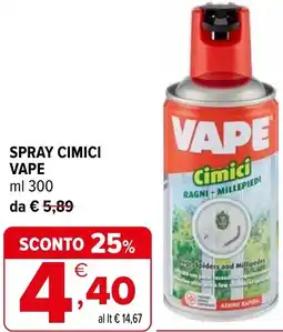 Iperal Spray cimici VAPE offerta