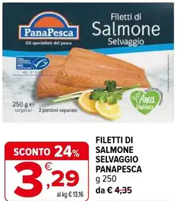 Iperal Filetti di salmone selvaggio PANAPESCA offerta