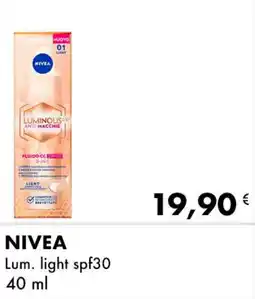 Iper Tosano NIVEA Lum. light spf30 offerta