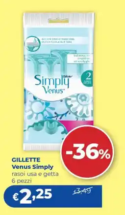 Acqua & Sapone GILLETTE Venus Simply rasoi usa e getta offerta