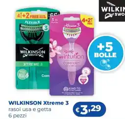 Acqua & Sapone WILKINSON Xtreme 3 rasoi usa e getta offerta