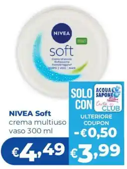 Acqua & Sapone NIVEA Soft crema multiuso vaso offerta