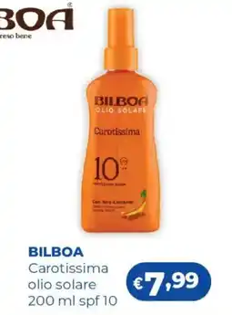 Acqua & Sapone BILBOA Carotissima olio solare spf 10 offerta