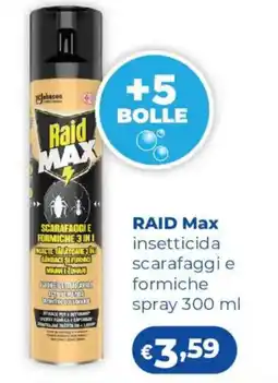 Acqua & Sapone RAID Max insetticida scarafaggi e formiche spray offerta
