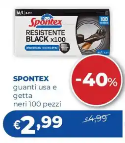 Acqua & Sapone SPONTEX guanti usa e getta neri offerta