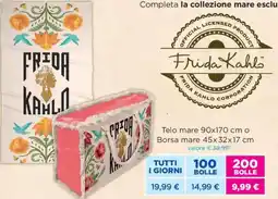 Acqua & Sapone Frida Kahlo telo mare o borsa mare offerta