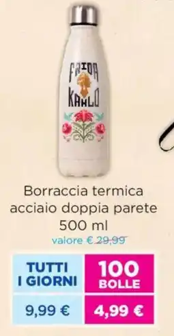 Acqua & Sapone Frida Kahlo Borraccia termica acciaio doppia parete offerta