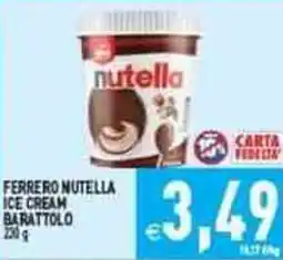 Iperfamily Ferrero nutella ice cream barattolo offerta