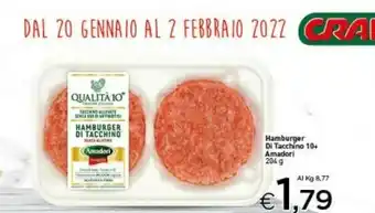 Crai Hamburger di tacchino 200 g(ml) offerta