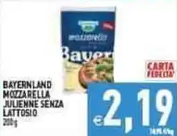 Iperfamily Bayernland mozzarella julienne senza lattosio offerta