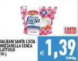 Iperfamily Galbani santa lucia mozzarella senza lattosio offerta