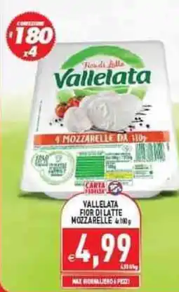 Iperfamily Vallelata fior di latte mozzarelle offerta