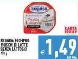 Iperfamily Exquisa highpro fiocchi di latte senza lattosio offerta