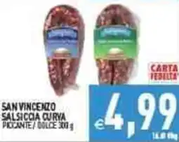 Iperfamily San vincenzo salsiccia curva piccante/dolce offerta