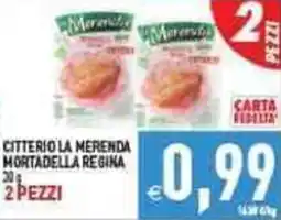 Iperfamily Citterio la merenda mortadella regina offerta