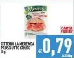 Iperfamily Citterio la merenda prosciutto crudo offerta