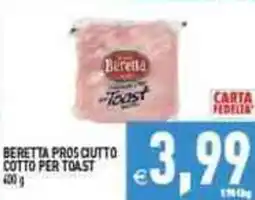 Iperfamily Beretta prosciutto cotto per toast offerta