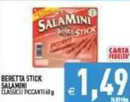 Iperfamily Beretta stick salamini classici piccanti offerta