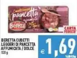 Iperfamily Beretta cubetti leggeri di pancetta affumicata/dolce offerta