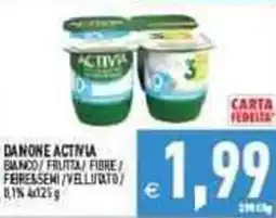 Iperfamily Danone activia bianco/ frutta/ fibre offerta