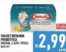 Iperfamily Yakult bevanda probiotica orginal/light/pesca offerta