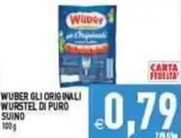 Iperfamily Wuber gli originali wurstel di puro suino offerta