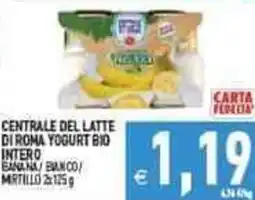 Iperfamily Centrale del latte di roma yogurt bio intero offerta