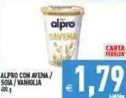 Iperfamily Alpro con avena/ soia/vaniglia offerta