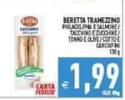Iperfamily Beretta tramezzino philadelpha e salmone offerta