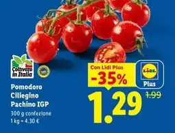 Lidl Pomodoro Ciliegino Pachino IGP offerta