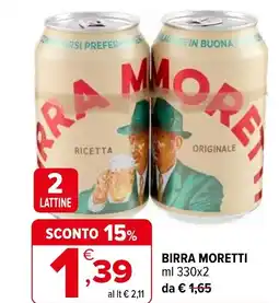 Iperal Birra MORETTI offerta