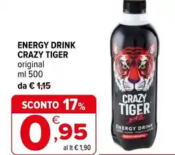Iperal Energy drink CRAZY TIGER offerta