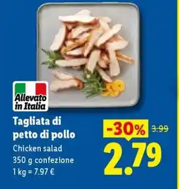 Lidl Tagliata di petto di pollo offerta