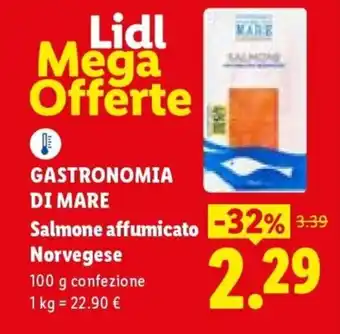Lidl GASTRONOMIA DI MARE Salmone affumicato Norvegese offerta